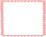 pink hearts border page frames holiday clipart