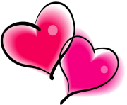 double pink Heart PNG