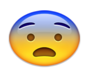 ios emoji fearful face