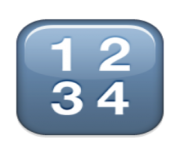 ios emoji input symbol for numbers