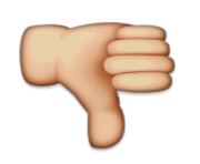 ios emoji thumbs down sign