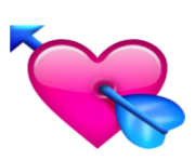 ios emoji heart with arrow