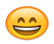 ios emoji smiling face with open mouth and smiling eyes