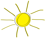 Sunshine half sun clipart 2