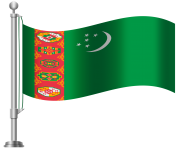 Turkmenistan Flag PNG Clip Art