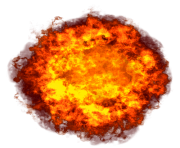 huge fireball explosion png transparent