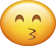 Kissing Emoji Png transparent background 2