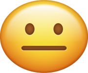 Neutral Emoji Png transparent background