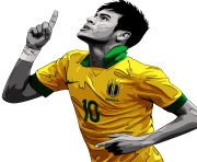 Neymar 10 Brazil drawing Png