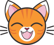 calico cat png face orange