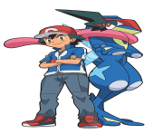 ash and greninja pokemon xyz by alexalan