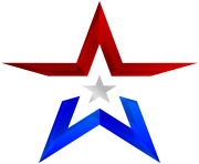 USA Colors Star Transparent PNG Clip Art Image