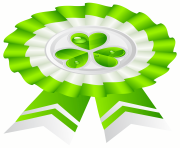 St Patricks Day Seal with Shamrock Transparent PNG Clip Art Image