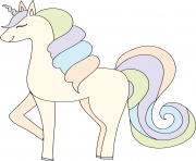 elegant cartoon unicorn clipart