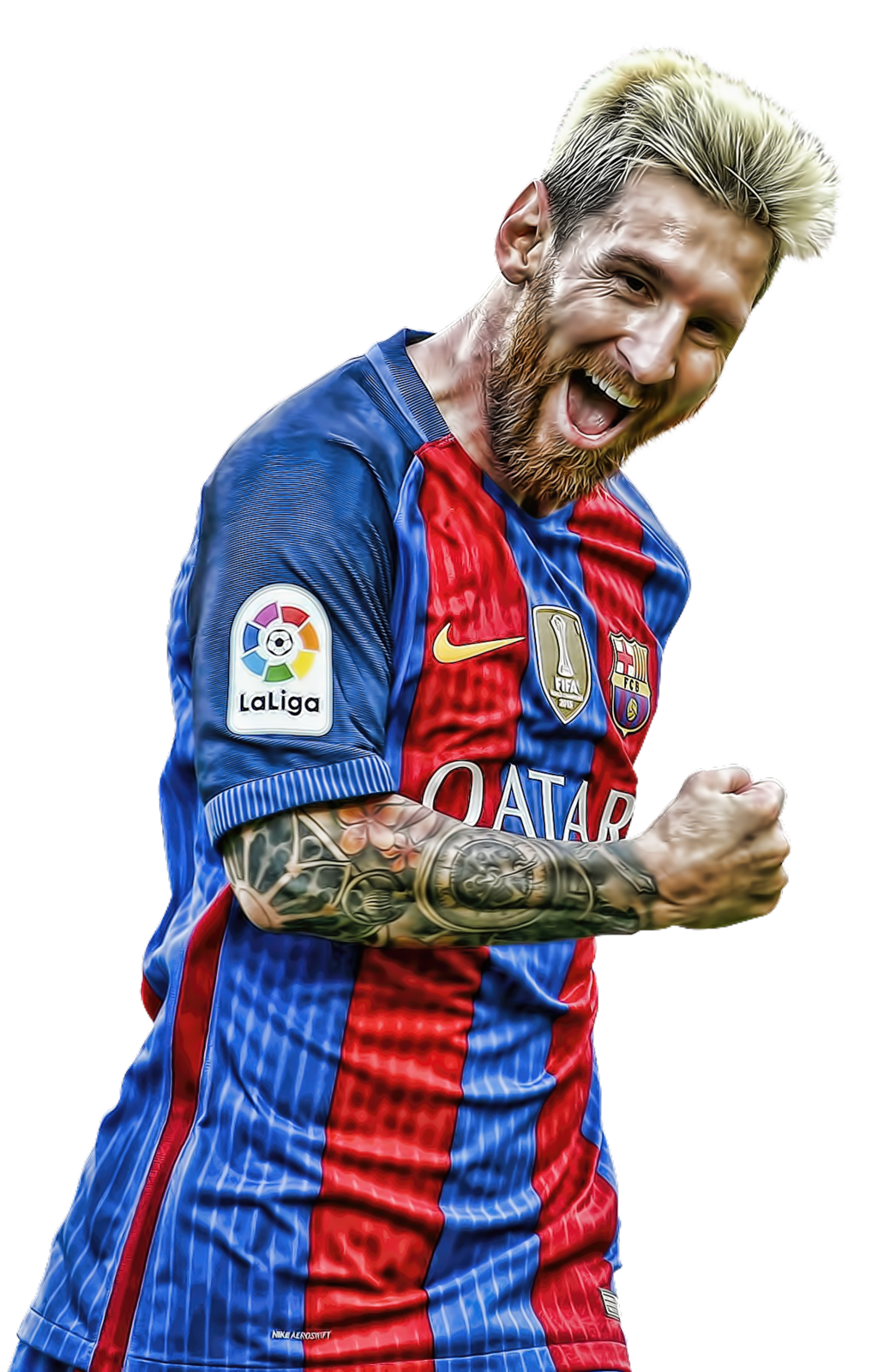 Lionel Messi Png Happy Smile Fc Barca Clipart