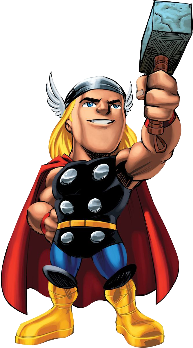 Marvel Super Hero Squad Thor Clipart Png