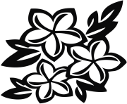 flowers clipart black and white hawaiian flowers