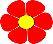 red flower png clipart