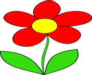 red flower clipart