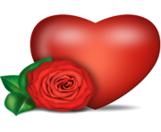 heart png with rose