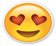 Love Hearts Eyes Emoji PNG