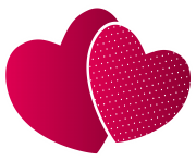 Double hearts PNG clipart