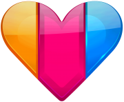 Colorful Heart PNG clipart
