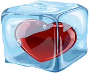 Heart in Ice Cube PNG clipart