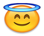 ios emoji smiling face with halo