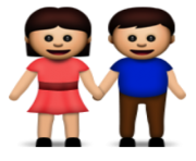 ios emoji man and woman holding hands