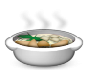 ios emoji pot of food