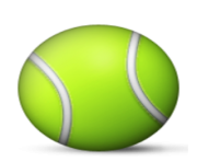 ios emoji tennis racquet and ball