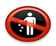 ios emoji do not litter symbol