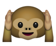 ios emoji hear no evil monkey
