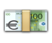ios emoji banknote with euro sign