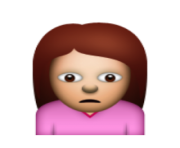 ios emoji person frowning