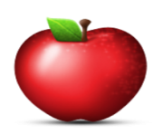 ios emoji red apple