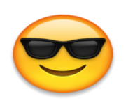 ios emoji smiling face with sunglasses