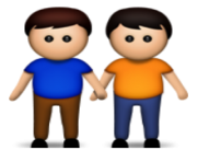 ios emoji two men holding hands