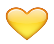 ios emoji yellow heart