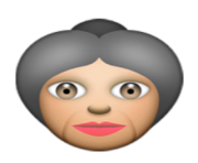 ios emoji older woman