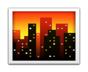 ios emoji cityscape at dusk