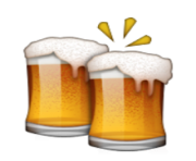 ios emoji clinking beer mugs