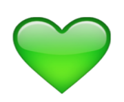 ios emoji green heart