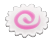 ios emoji fish cake with swirl design