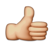 ios emoji thumbs up sign