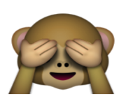 ios emoji see no evil monkey