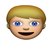ios emoji person with blond hair