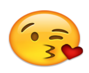 ios emoji face throwing a kiss