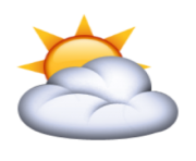 ios emoji sun behind cloud